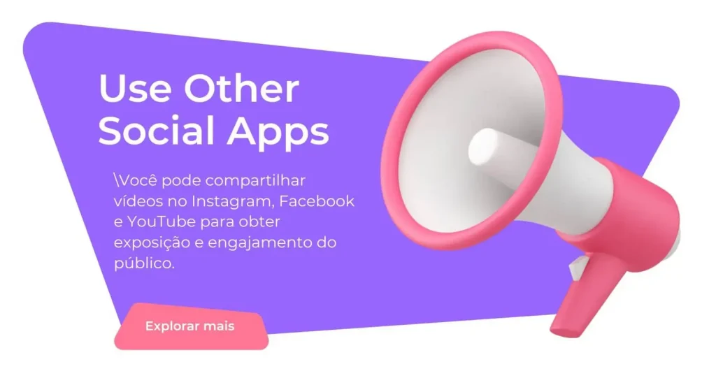 Use outros aplicativos sociais